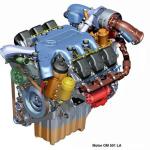 12 l V6, 460 PS, 2200 Nm, 
4 Ventile/Zylinder, Pumpe-Leitung-Düse-Einspritzung